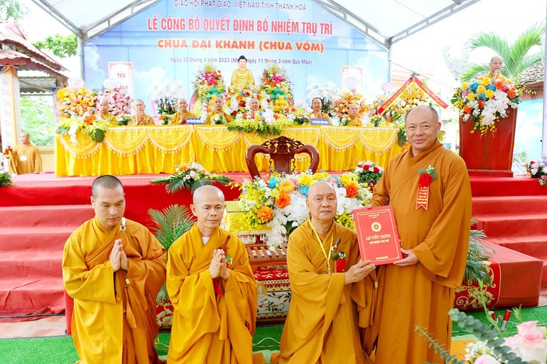 Thanh Hóa: Lễ trao quyết định bổ nhiệm trụ trì chùa Đại Khánh